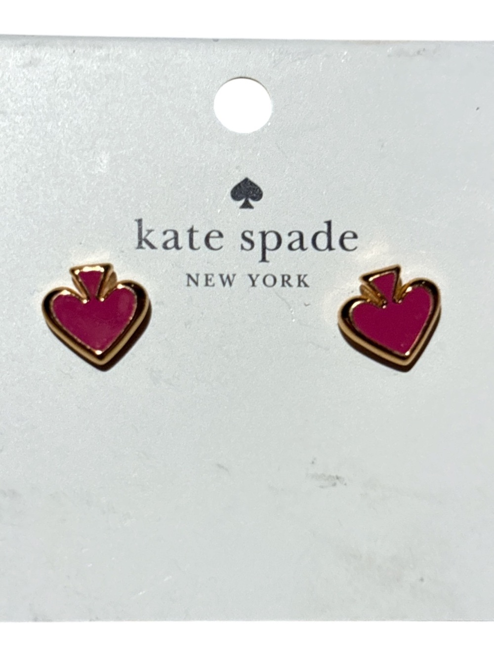 Kate Spade New York Everyday Spade Pink Enamel Stud Earrings